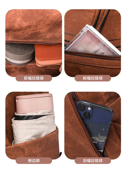 Trendy Women's Backpack Soft Leather Versatile Shoulder Crossbody Bag Large Capacity Travel Backpack Designer Luxury Storage Bag