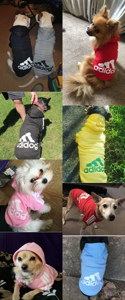 Winter Dog Clothes Adidog Sport Hoodies Sweatshirts Warm Coat Clothing for Small Medium Large Dogs Big Dogs Cat Pets Puppy Outfi