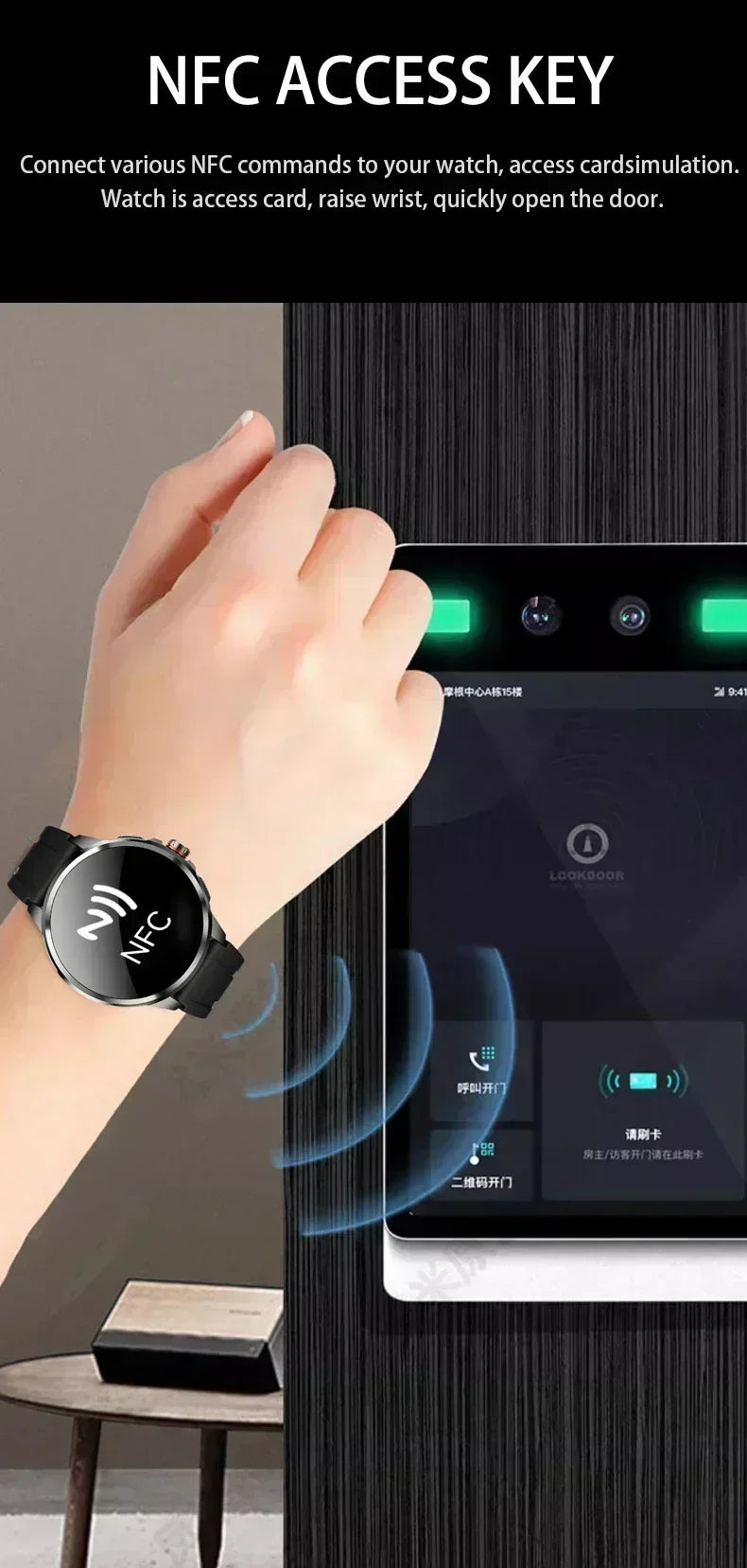 H99 Smart Watch Android Watches Amoled Smartwatch With 190° Rotary Camera Google Play Store 1.95 inch Amoled Screen