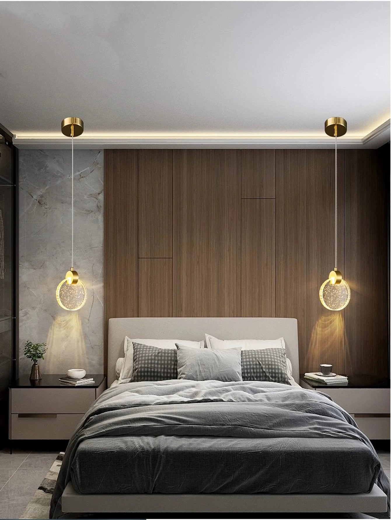 LED nordic lamps Modern Crystal Chandeliers lustre Bedroom Study Dining Room lights home decoration Pendant Lamp bedside lamp