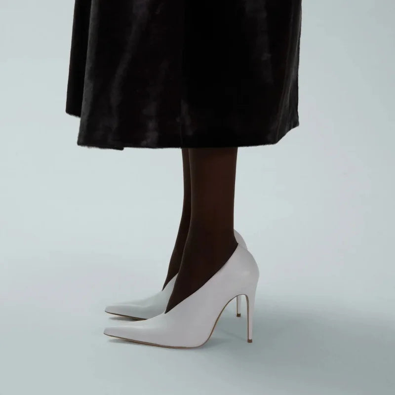2026Spring/Summer New Pointed Stiletto Single Shoes European and American Fashion 34-45 Large Women's Fashion Women's Shoes