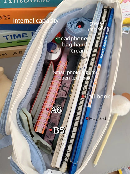 Trendy Transparent Crossbody Bag for Girls Large Capacity Shoulder Bags Fashionable School Style Texture and Versatile Ita Bag