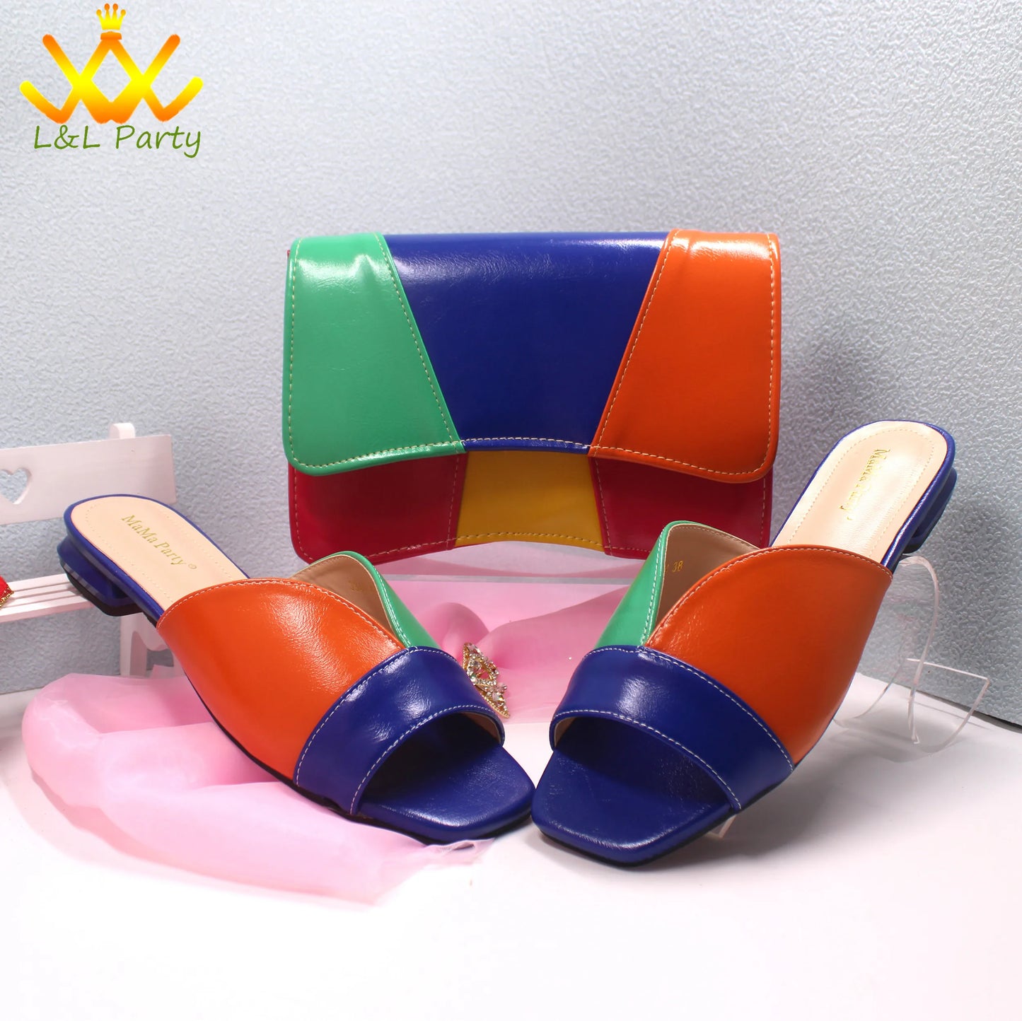 2024 Summer New Fashion Italian Women Shoes and Bag Set in Dark Purple Color Mature Style Comfortable Heels for Wedding
