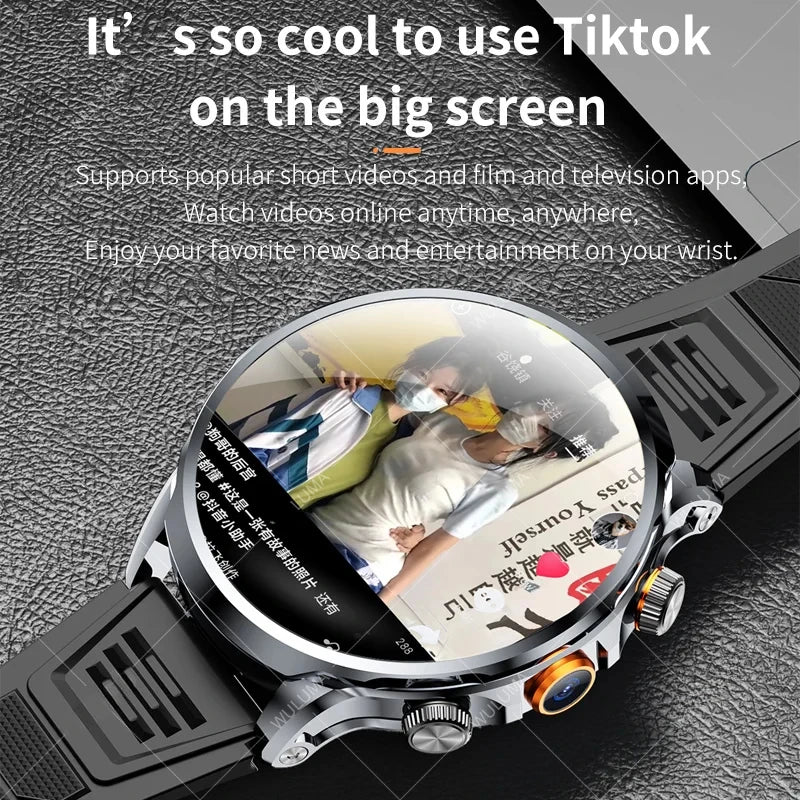 4G Network Smart Watch Google Play Maps 1.95-inch 3D SIM Card Download APP Camera GPS WIFI NFC Call Android Men Women Smartwatch