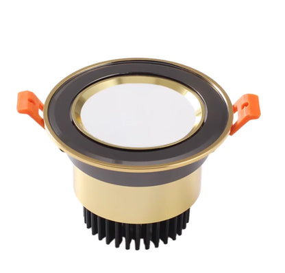 Gold Electroplating Ultra-High Quality Recessed LED Downlights Dimmable 7W9W12W15W COB Ceiling Spotlights AC90~260V For Home Use