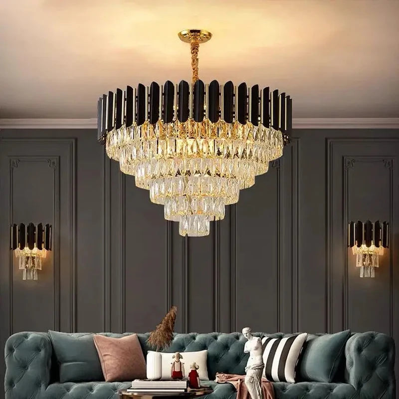 Luxury Crystal Pendant Lamp Lustre Home Decor Ceiling Chandelier Modern Dining Room Kitchen Bedroom Living Room Hanging Lights