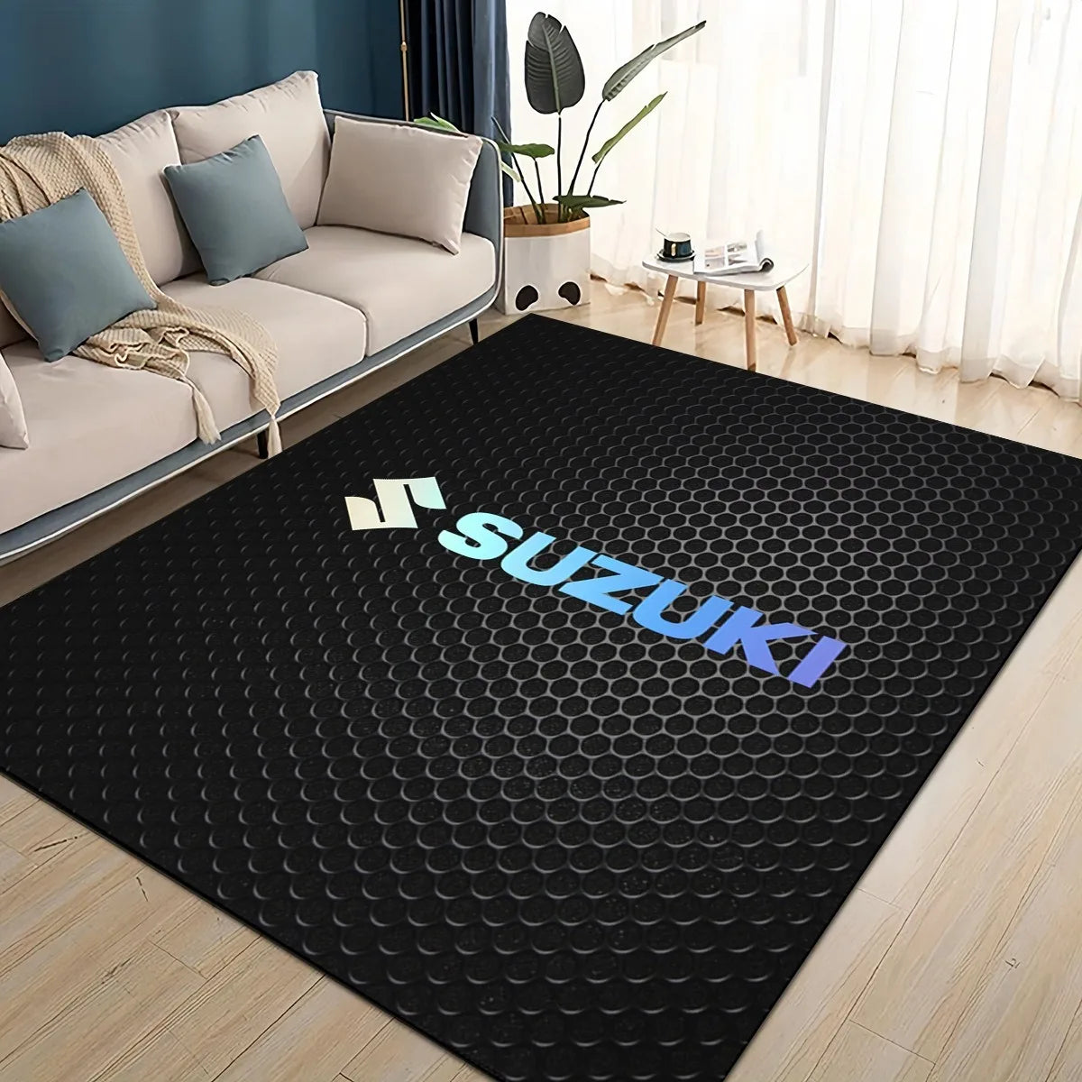 Suzuki Motorcycle Large Carpet Rug for Home Living Room Bedroom Sofa Doormat Decor Kids Play Area Non-slip Floor Mat Decoration