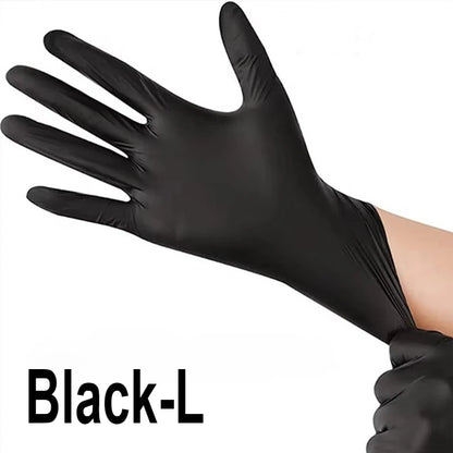 20/50/100PCS Disposable Black Nitrile Gloves  Disposable Nitrile Gloves Home Cleaning Tattoo Hairdressing Nail Art Pet Bath