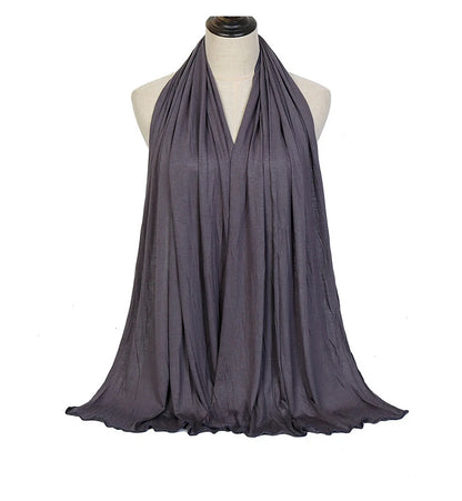 Ramadan Modal Cotton Jersey Hijabs For Woman Long Muslim Shawl Plain Soft Turban Niqab Head Wraps Scarf Women Hijab