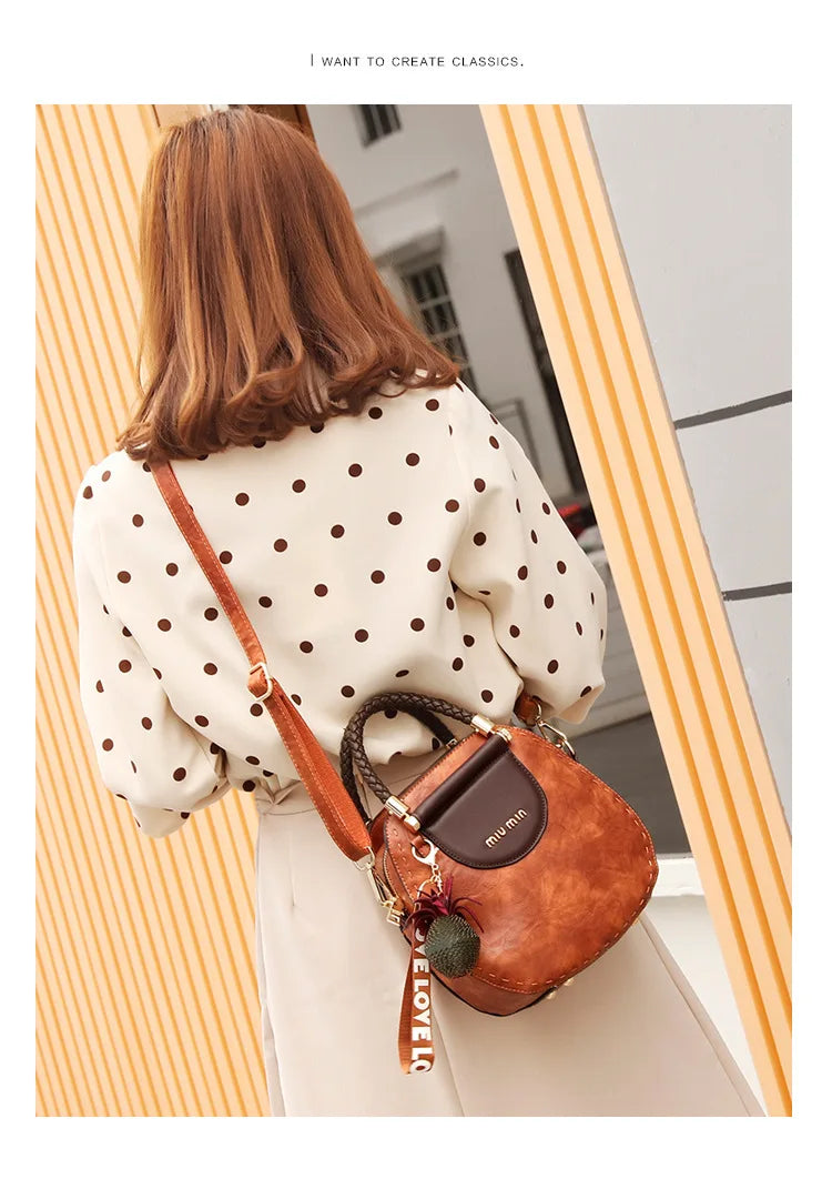 Vintage Women's Bag Luxury Designer Boston Style Women Shoulder Bag High Quality Fashion Crossbody Bags Female Handbags