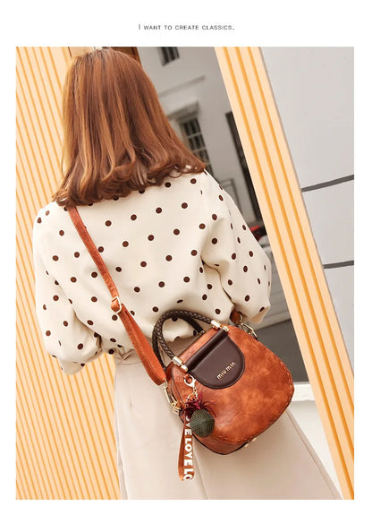 Vintage Women's Bag Luxury Designer Boston Style Women Shoulder Bag High Quality Fashion Crossbody Bags Female Handbags