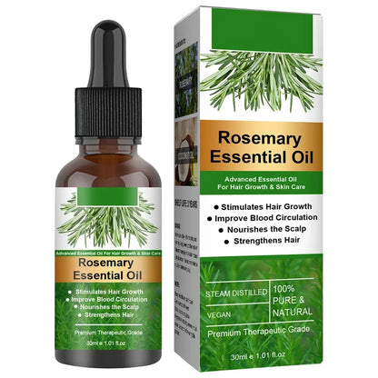 Rosemary Hair Growth Essential Oil 30ml Organic Scalp Treatment Strengthening Anti Hair Loss Nourish Shiny Beauty Women Men Care