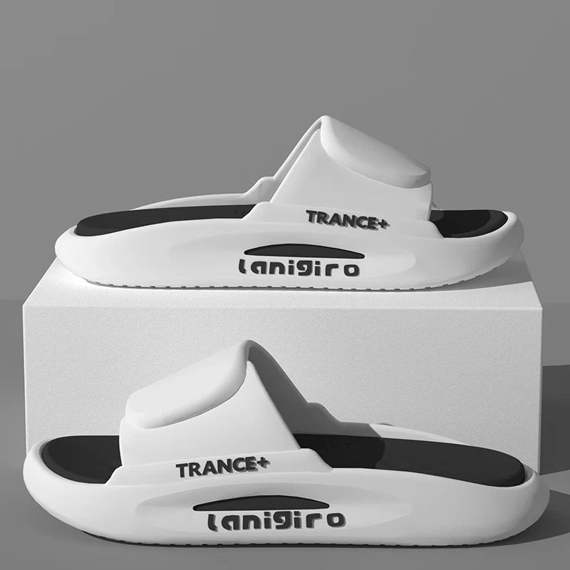 2025 New Men's Summer Slides - Trendy Outdoor/Indoor Slippers Non-Slip & Odor-Resistant Couple Matching Sandals for Home/Beach