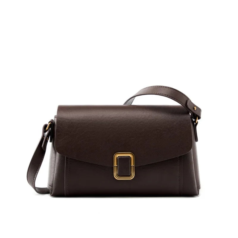 Women's Genuine Grade Cow  Leather Shoulder Crossbody Purse Bag Luxury Designer Ladies Underarm Bag Female Small Square Bag New