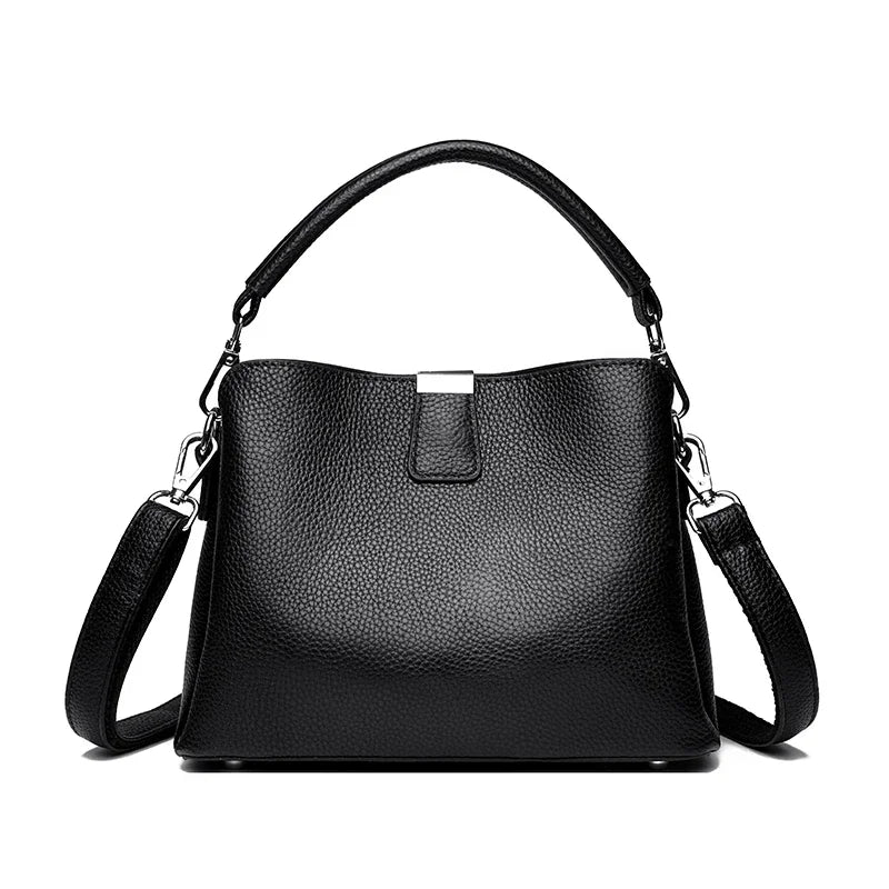 100% Genuine Leather Women Handbags Cowhide Women Shoulder bag Fashion Luxury Ladies Messenger Bags High Quality Female Tote bag