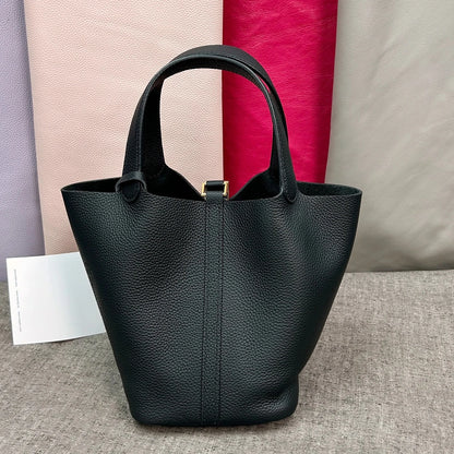 Women Bags Handbags Bucket Bag Real Leathe Fashion Tote Bag Genuine Leather Luxury Desginer Big Size Large Lady Hand Bags