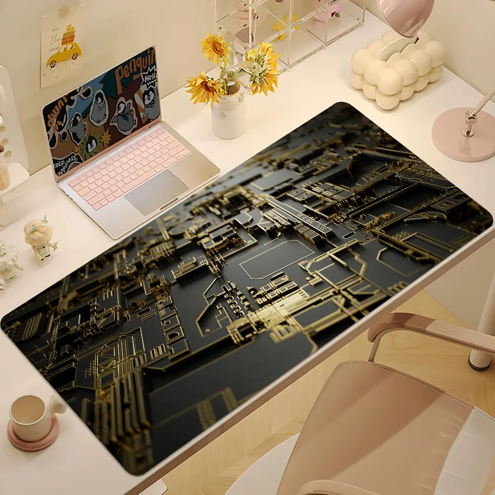 Mechanical Circuit Board Inside M-Motherboard  Mouse Pad Non-slip Thickened Large Writing Lockedge Gaming Cushion Office Student