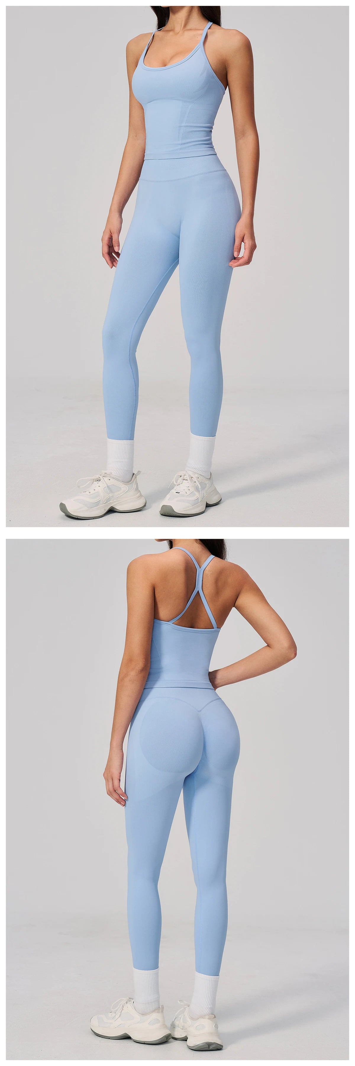Fitness Suit 2PCS Women's Tracksuit Yoga Set Sports Outfits Gym Clothes Running Push Up Sportswear Female Workout Yoga Clothes