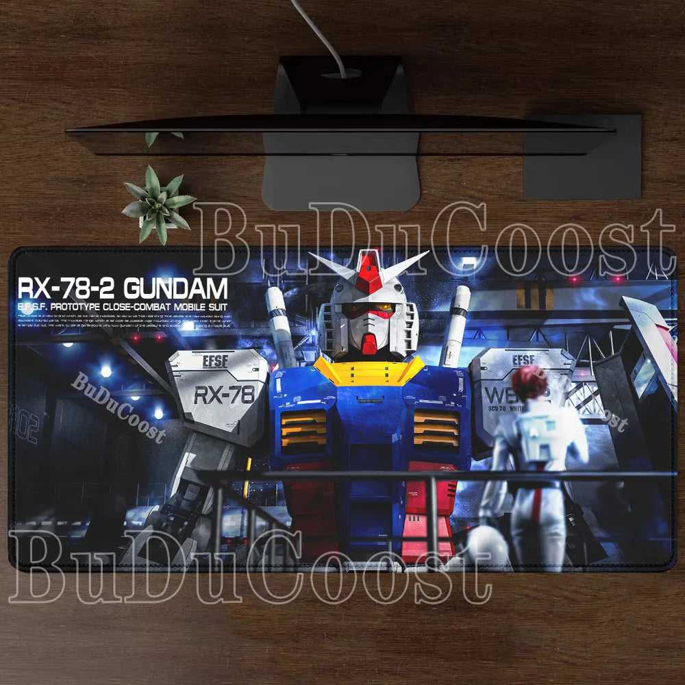 Mouse Pad Gundam RX-78-2 Anime Gaming XXL Non-slip Mousepad PC Computer Keyboard Office HD printing overlock esports Desk Mat