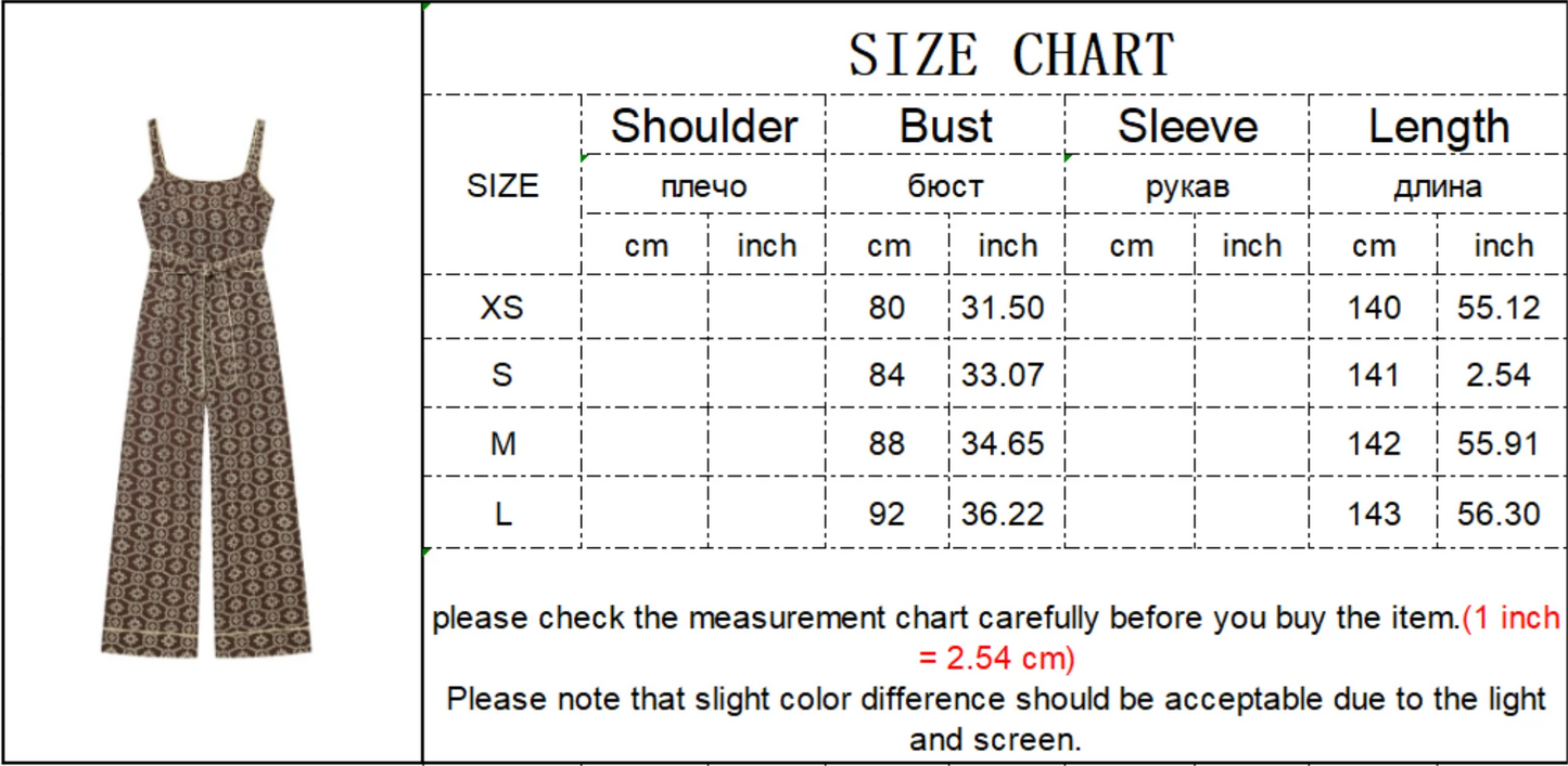 TFMLN New Women's Floral Embroidered Jumpsuits High Waist Casual Sleeveless Wide Leg Long Romper With Belt Fashion Summer