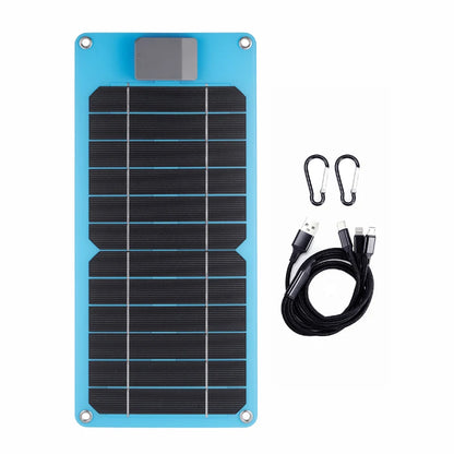 30W Portable Solar Panel USB Foldable Solar Charger Outdoor Battery Power Bank for Camping Hiking Travel Phone Charging 5V