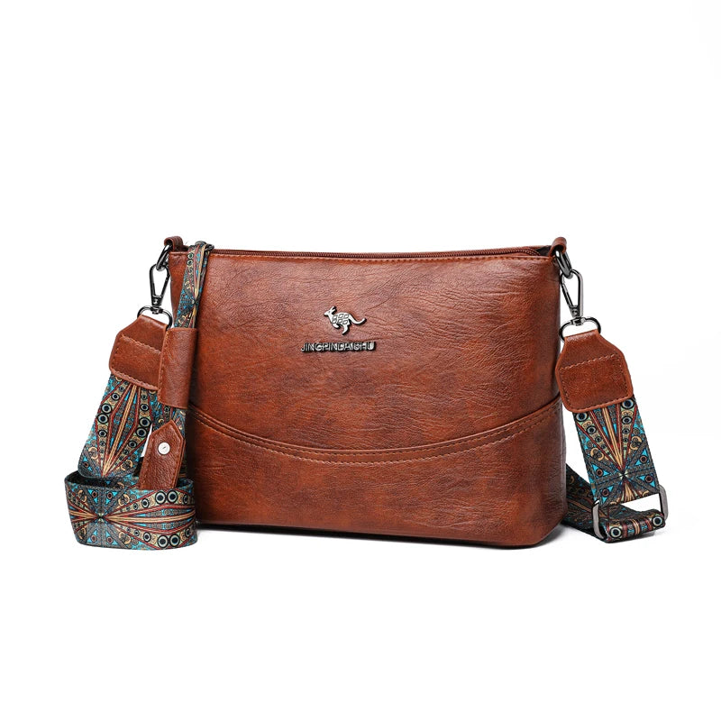 Solid Color Luxury Designer High Quality Leather Women's Handbag Purses Multifunctional Ladies Shoulder Messenger Bags Sac Femme