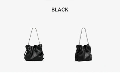 BAFELLI 2026 NEW WOMEN'S BAG LEATHER CASUAL BUCKET HANDBAGS FOR FEMALE TREND FASHION SHOPPER PURSE LUXURY BRAND SHOULDER