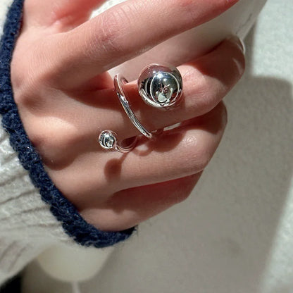 VENTFILLE 925 Sterling Silver Irregular Ring for Women Geometry Versatile Minimalism  Accessories Jewelry Gift Dropshipping