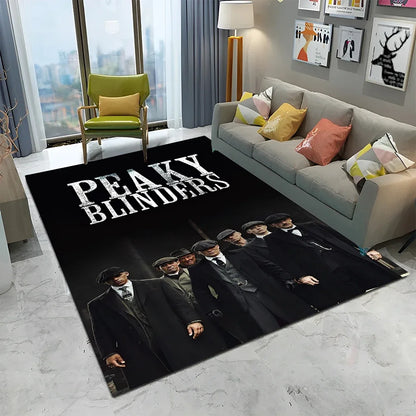 HD Tommy Shelby 3D P-Peaky Blinders Carpet Rug for Home Living Room Bedroom Sofa Doormat Decor,kids Area Rug Non-slip Floor Mat