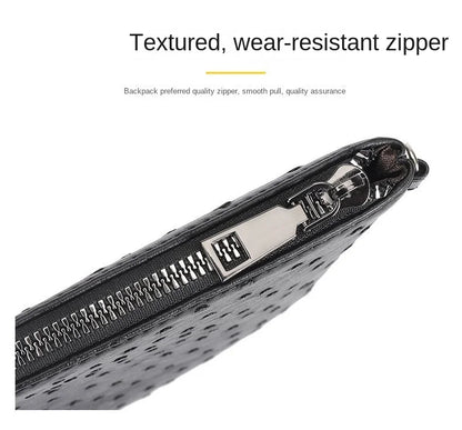 New Business Style Men Clutch Large Wallet Soft PU Leather Male Wristlet Pack Bag Elegant Leisure Stylish HandBags Envelope Bag