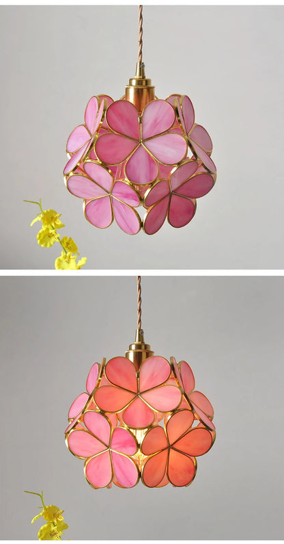 Modern Glass Pendant Lights for Restaurant Cafe Decoration Hanging Lamp Ceiling Chandeliers Nordic Flower Lighting Hotel Decor