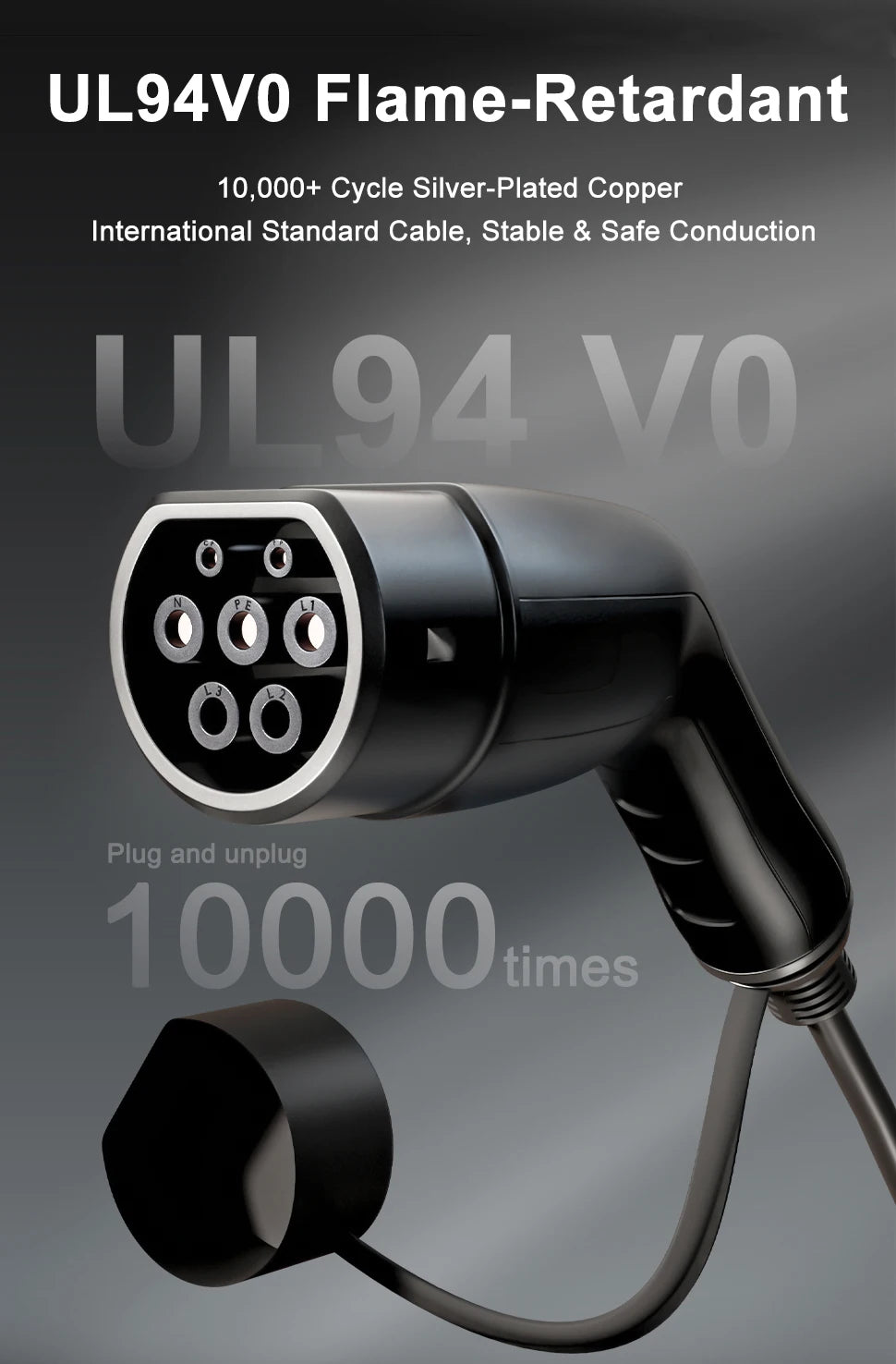 TAYSLA 3.5KW 16A Portable EV Charger NEMA 5-15 Plug TYPE1 SAE J1772 TYPE2 GB/T Electric Car Charger for BYD Geely EX2 Changan