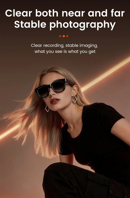 AI Smart Glasses 13MP 5K Camera 32GB ROM HD Photo Identify Objects ChatGPT Video Call Translation Music WiFi Bluetooth Eyewear
