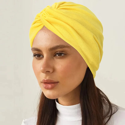 2026 New Soft Strech Ramadan Muslim Hijab Caps Fashion Headwear Women's Headscarf Solid Color Hair Care Turban Bonnet