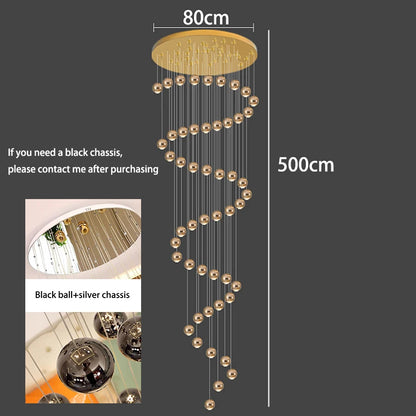 Modern Home Decor LED Lights Pendant Light Lamps for Staircase Chandeliers for Living Room Hanging Light Indoor Lighting