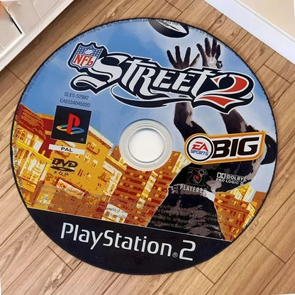 Round Game Machine Rug Living Room Bedroom Computer Chair Floor Mat Hanging Basket Mat Gaming Video Game Room Decorative Carpet