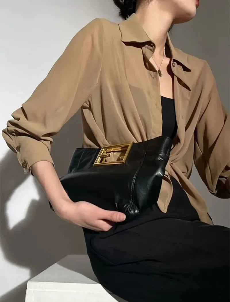 SMVP Chiffon Blouse for Women 2025 New Summer Sheer Mesh Long Sleeve Sun Protection Shirts Korean Fashion Office Lady Shirt Tops