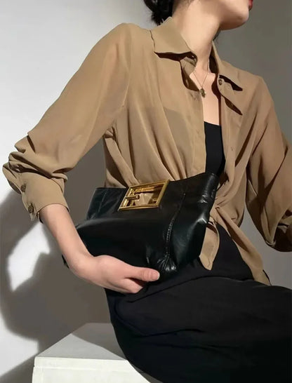 SMVP Chiffon Blouse for Women 2025 New Summer Sheer Mesh Long Sleeve Sun Protection Shirts Korean Fashion Office Lady Shirt Tops