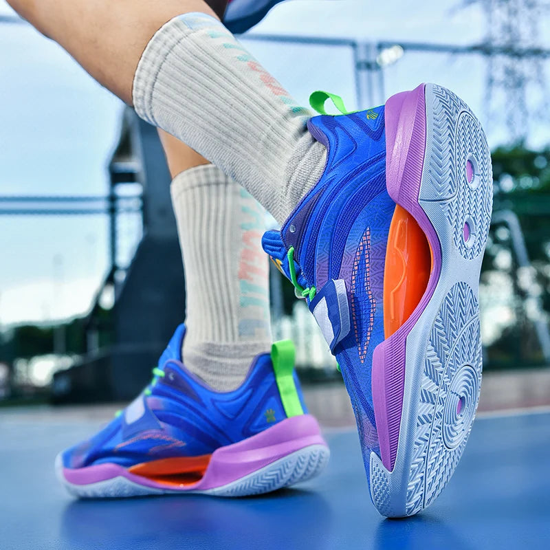 Unisex Basketball Shoes High-quality Mesh Comfort Outdoor Sports Court Basketball Shoes Soft Soled Rebound Sneakers for Men