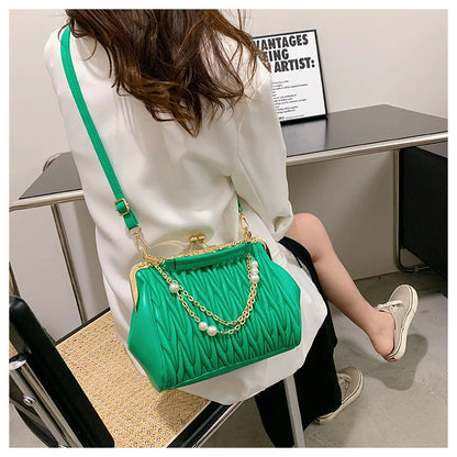 New Summer Women's Shoulder Bag Thick chain Handbag Sense of luxury Ladies Clouds Crossbody Messenger Bags Designer PU Women Bag