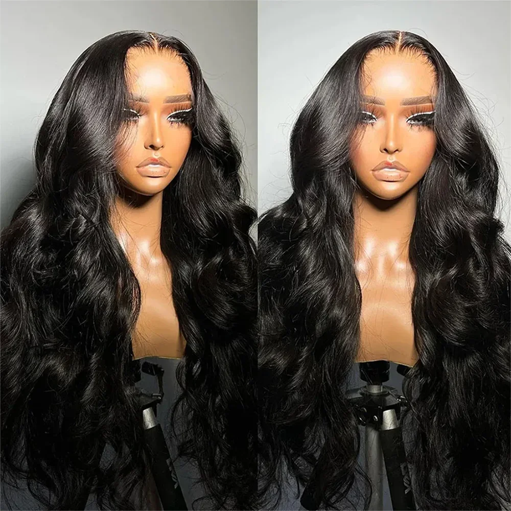 Body Wave ce Front Synthetic Wigs,Long Glueless Lace Front Wig with Pre Plucked Natrural Hairline and Baby Hair