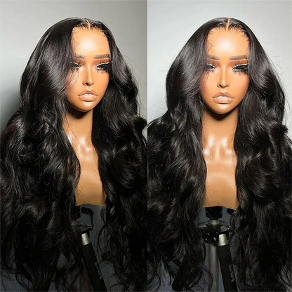 Body Wave ce Front Synthetic Wigs,Long Glueless Lace Front Wig with Pre Plucked Natrural Hairline and Baby Hair