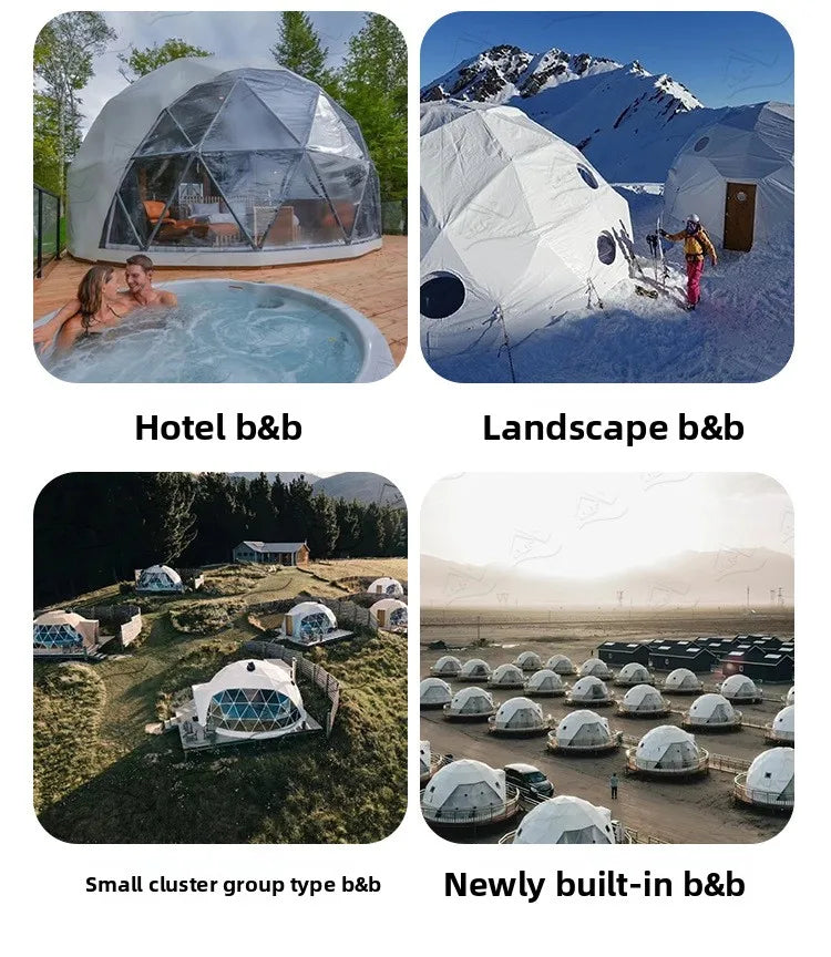Outdoor Activities Advertising Exhibition Camping Starry Sky Spherical Tent House Hotel Camp Homestay Tent