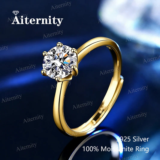 Moissanite Women's Ring Real 925 Sterling Silver D Color Shining Ring With Certificate Proposal Luxury Jewelry Gift