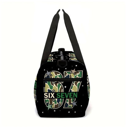Classic Popular Funny Novelty 67 six seven 3D Printed Travel Bags Barrel Shape Crossbody Bag Outdoor Sports Bags Gym Yoga Bag