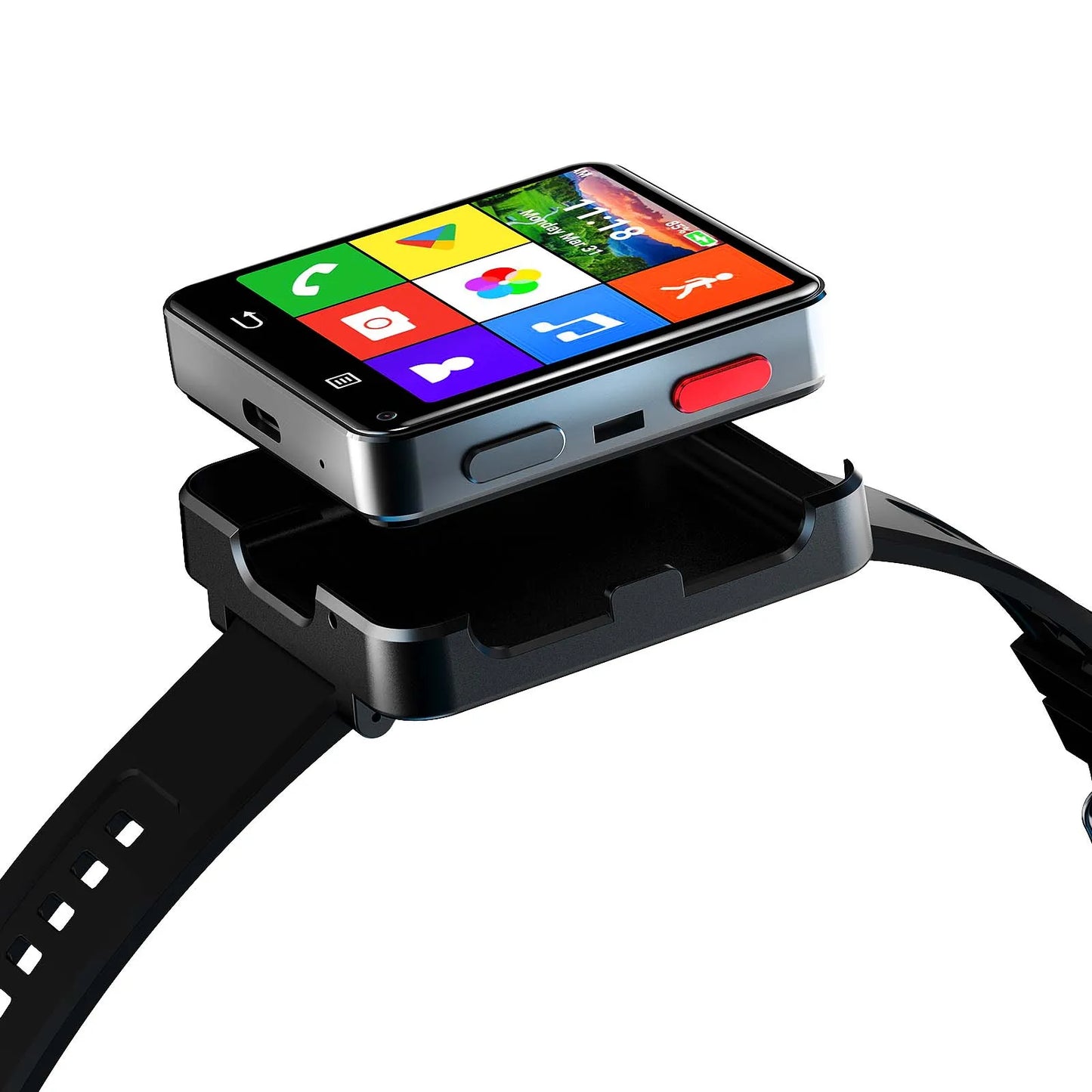 Factory S222 4G Smart Watch Android 11.0 OS 2.64inch Large Screen Smartwatch Waterproof Men Women Clocks Hours PK S999 DM100