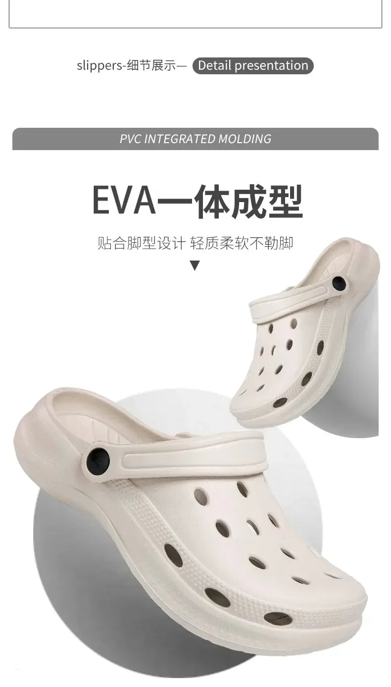 2026Summer Men Clogs Sandals Men's and Women's Leisure Slippers Beach Slides Home Garden Shoes Outdoor Sandals Plus Size46 47 48