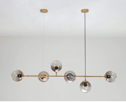 Northern Europe Dining Room Chandeliers Designer One Character Long Strip Pendant Lamp Decoration Maison LED Lights