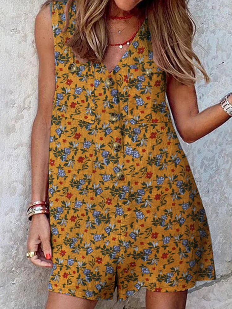 Stylish Women V Neck Sleeveless Rompers 2023 ZANZEA Summer Jumpsuits Short Playsuits Casual Solid Loose Beach Overalls Oversized