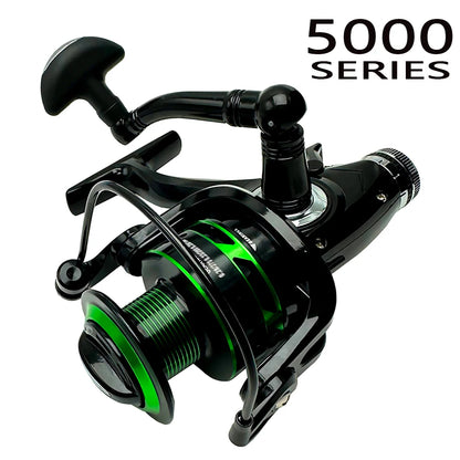 Carp Double Brake Design Spinning Fishing Reel Gear Ratio 5.2:1 High-speed with Dual Braking System Bass Travel Fishing Gear